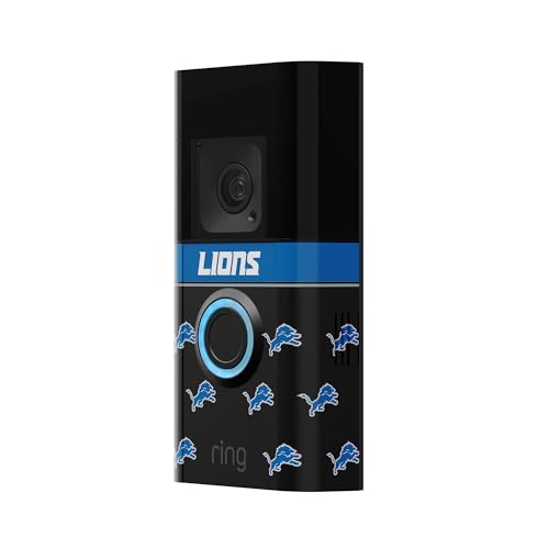 Image of All-New Limited Edition, Official NFL Faceplate for Ring Doorbells - Video Doorbell 3, Video Doorbell 3 Plus, Video Doorbell 4, Battery Doorbell Plus, and Battery Doorbell Pro | Detroit Lions