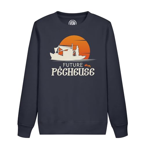 Sweatshirt enfant future pêcheuse chaud contre le vent de mer