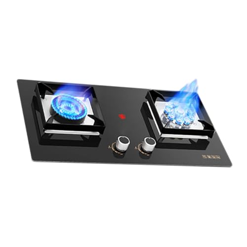 Cocina De Gas 5.0 KW Potencia Nominal Y Apagado Automático. Hornilla 2 Quemadores Con Nueve Cámaras Fuego Potente For Camping, Caravanas Hogares(NG)