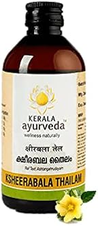 Kerala Ayurveda Ksheerabala Thailam 200ml| Foot Massage Oil | For Relaxation and Sleep | Destress, Rejuvenate & Relax | Non-Habit Forming Herbal Sleep Promoter | With Bala, Cow’s Milk in Sesame Oil |
