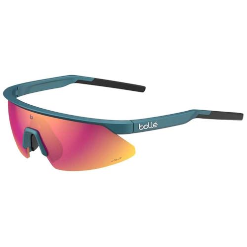 Bolle Unisex-Adult Round Micro Edge Creator Teal Metallic-Volt Ruby, Multi, One Size