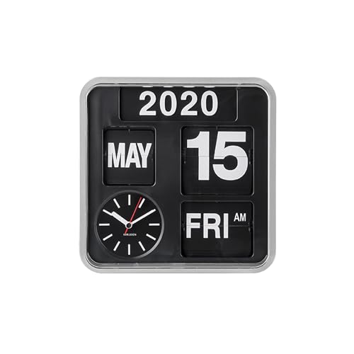 Mini Flip Modern Wall Clock Silver product photo Mini Flip Modern Wall Clock Silver product image