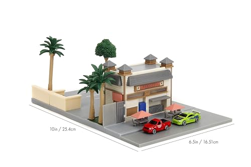 Jada Toys, Fast & Furious Nanoscene: Toretto's Market & Cafe with 2 Nano Vehicles, Highly Detailed Movie Replica Playset - Image 3