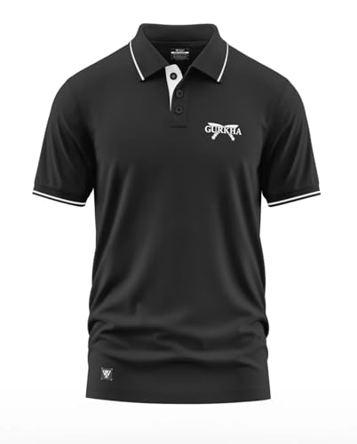 Image of Warrior World Men's Polo T-Shirt | 100% Cotton, 270 GSM | Stylish Logo Polo for Casual, Office & Sportswear Trendy Summer & Winter Outfit