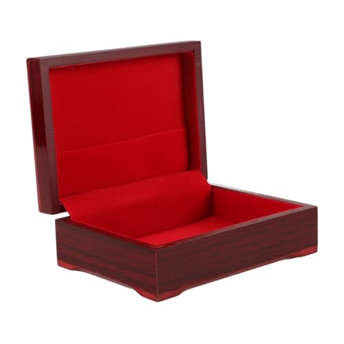 SUPVOX Wooden Poker Case Vintage Card Storage Box Poker Card Holder Wooden Storage Box