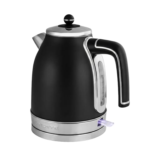 Image of OVENTE 1.7L Stainless Steel Electric Kettle, 1500W Power, Black KS777B