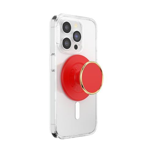 Image of PopSockets Phone Grip for MagSafe, Magnetic Holder, Phone Stand, Red - Rosso