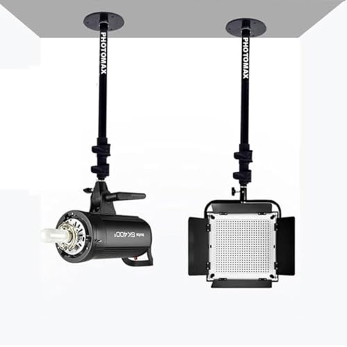 Image of PHOTOMAX Big Wall Mount Boom Arm Tripod 155cm Wall Ceiling Mount Boom Arm Tripod Desk Mount Table Stand Adjustable Height for Photo Studio Video Ring Light Strobe Flash Mobile Lighting Softbox (CM06)