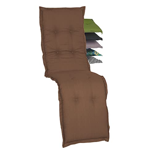 Beo Relaxsessel Auflage Wasserabweisend Nizza | Made in EU Premium-Qualität | Liegestuhl Auflage UV-beständig, fleckenabweisend und waschbar | Atmungsaktive Relaxstuhl Auflage in Sand