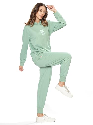 Image of WEET Women Printed Hoodie & Joggers Track Suit Set