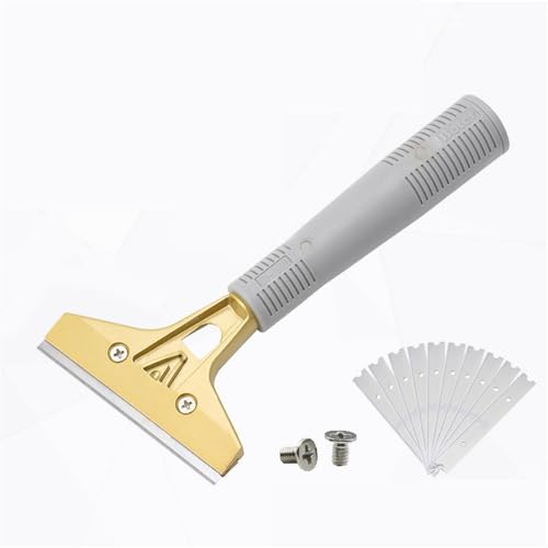 Limpiador y removedor de espátula para vitrocerámica, Herramientas para el hogar, Juego de escobilla de Goma, Utilidad para Limpieza de Cocina, Color Plateado, 13 x 11,5 x 3 cm