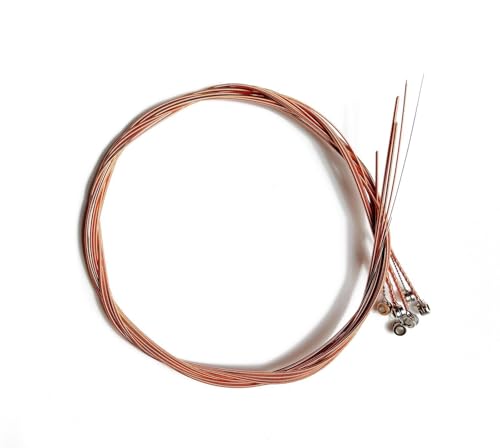 Msagkah   Juego de cuerdas para guitarra acústica, 1 juego de 6 cuerdas de repuesto de acero inoxidable para guitarra acústica (cobre)
