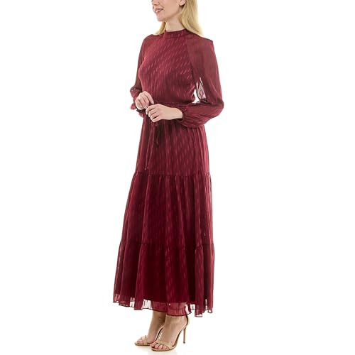 Image of Maison Tara Women's Printed Long Sleeve Maxi Dress