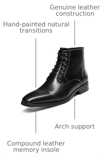Image of GIFENNSE Mens Dress Boots Formal Chelsea Boots for Men