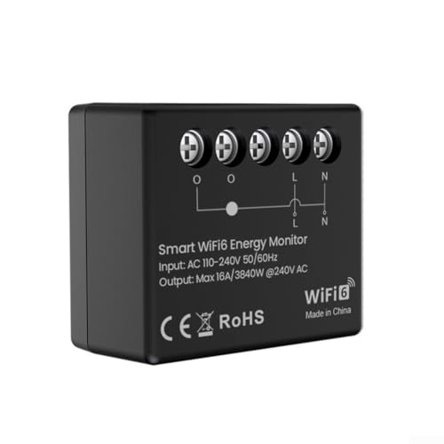 Compteur d'énergie intelligent, compteur d'énergie WiFi, moniteur d'énergie domestique avec surveillance de l'énergie en temps réel et commande vocale pour Google Assistant