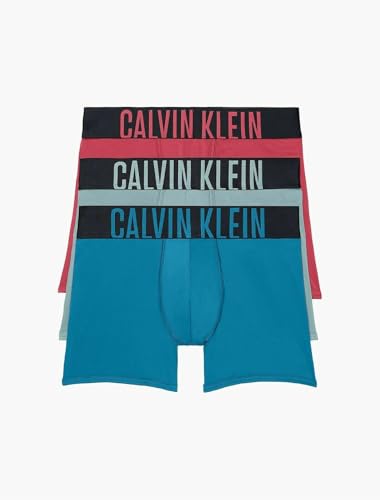 Calvin Klein Men's NB2594916 Intense Power 3-pack Boxer Brief (US, Alpha, Large, Regular, Regular, blue, green, red)