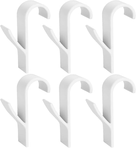 sadwqgewnbf Set of 6 Round Radiator Hooks, Towel Rail Hooks for All Standard Radiators (Pink-White)