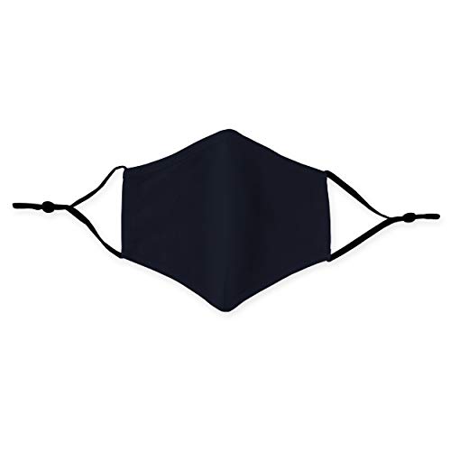 Weddingstar 3-Ply Kid's Washable Cloth Face Mask Reusable and Adjustable with Filter Pocket - Navy - Image 3