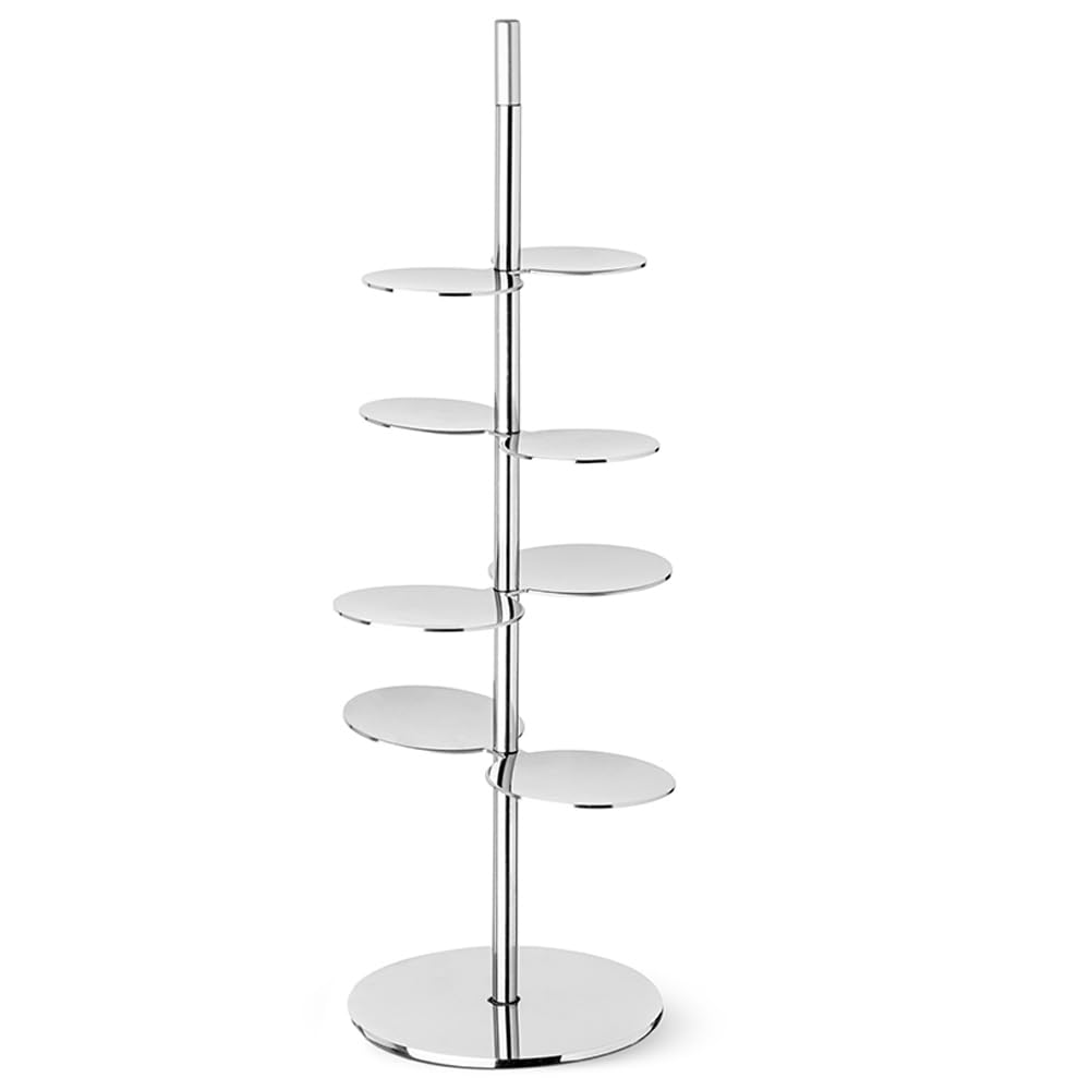 Alzata per pasticceria con 8 basi in acciaio inox alzatina supporto porta dolci pasticcini maccarron tortini da ristorante hotel