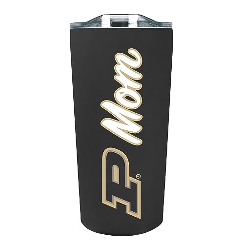The Fanatic Group Purdue University Mom 18 oz. Double Walled Stainless Steel Soft Touch Tumbler - Black