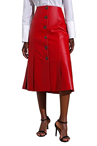 美品 ROKU LEATHER SKIRT Amazon.com: Black Leather Skirt Women's High Waisted Faux