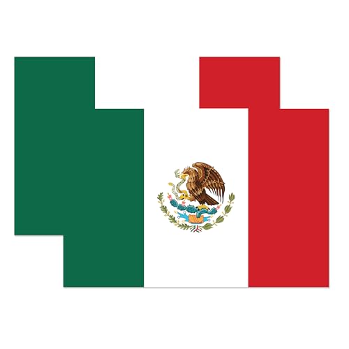 Image of Magnet Me Up Mexico Mexican Flag Car Magnet - 4x6 Inches - 2 Pack, UV Printed Vinyl - Weatherproof, Durable Magnetic Decal - Patriotic Mexico Car Accessory - Fridge, Locker, Made in USA