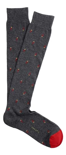 Chaussettes d'hiver en coton chaud au motif porte-bonheur gris pour cocooning à la maison