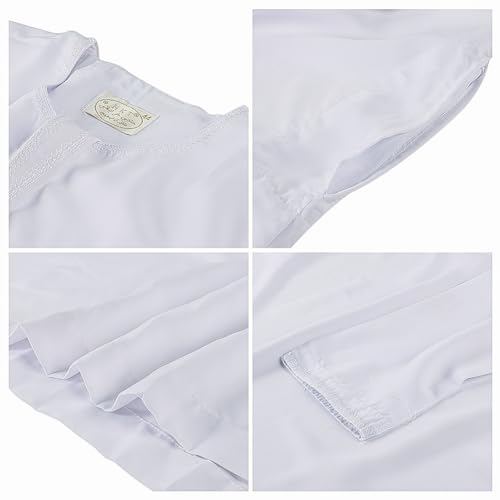 ITODA Embroidered Muslim Arabic Thobe Long Sleeve Kaftan Islamic Ramadan Prayer Robe3
