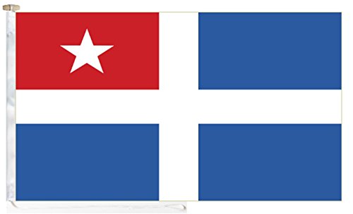Crete Greece Courtesy Boat Flag - Roped & Toggle (91cm x 45cm (1 yard))