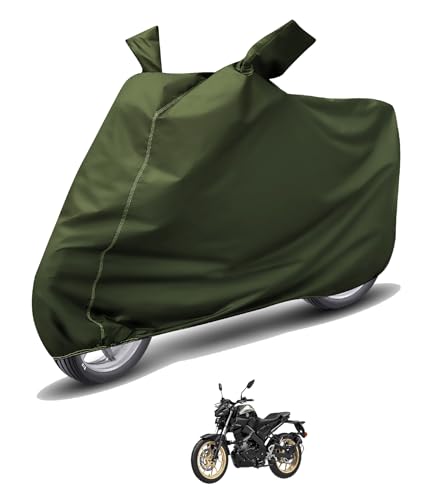 Image of Auto Hub Waterproof Bike Cover Compatible with Yamaha MT 15 Dustproof, UV Protection Two Wheeler Bike MT-15 Cover - Green