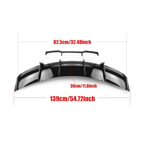Difusor trasero para Tesla Model 3 2016-2023 en negro brillante acabado premium 6