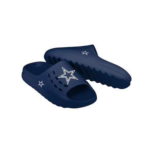 FOCO Dallas Cowboys NFL Mens Big Logo Molded Chunky Slides - M