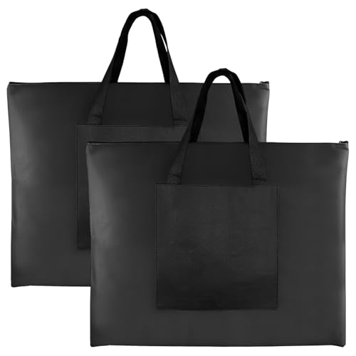 MUXHEL 2er-Set Transporttasche für Zeichenplatte, 68 x 53cm, zeichenmappe a2, Zeichenbrett Tasche, Zeichenbrett Transporttasche A2, Zeichentasche Wasserdicht, kunstmappe a2