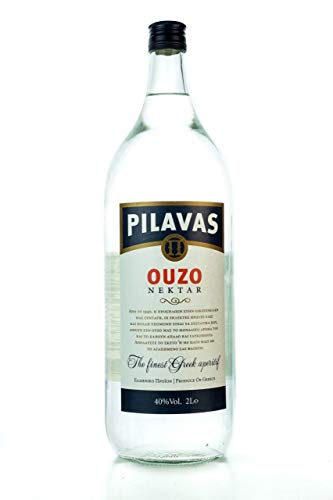 Ouzo Pilavas Nektar 40% 2000ml Flasche Traditions Anis Likör Schnaps aus Griechenland 2L Cover