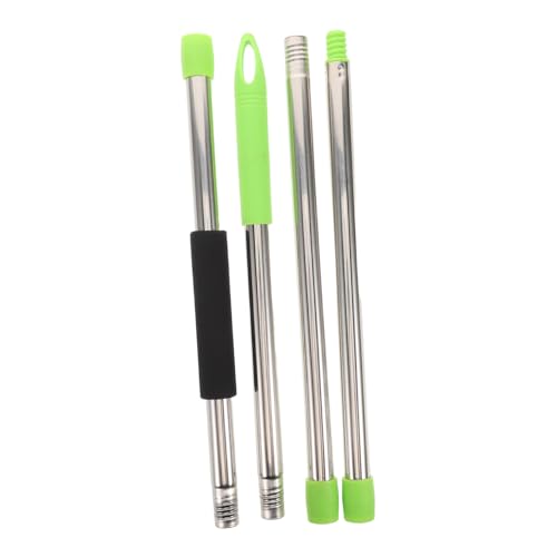 BUTIFULSIC 4pcs Telescopic Mop Handle with Stainless Steel Pole Compatible with American Threading for Versatile Broom and Mop Replacement for Household Cleaning Tasks