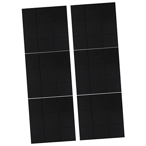 UPKOCH 6個 フェルトウォールステッカー 延長コード屋内 電源コード 音響壁 防音パネル 出口 用吸音壁パネル 壁用吸音パネル 9ブロック遮音パネル ポリエステル Black