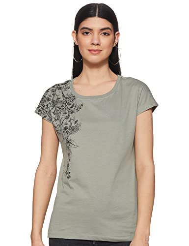 Image of Max Women's Printed Round Neck Regular Fit T-Shirt