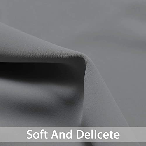 Yakamok Short Blackout Curtains 36 inches, Grommet Thermal Insulated Small Window Treatment Room Darkening Privacy Draperies for Basement Bathroom Bedroom(2 Panels,Grey,42x36 Inch)