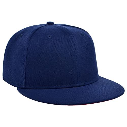 Image of Lids Blank Premium Full Court w /Colored Under Visor Fitted Cap