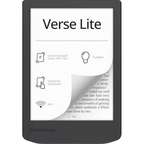 PocketBook Ebook Verse Lite 6" E Ink Carta 8GB Gris Táctil WiFi USB-C