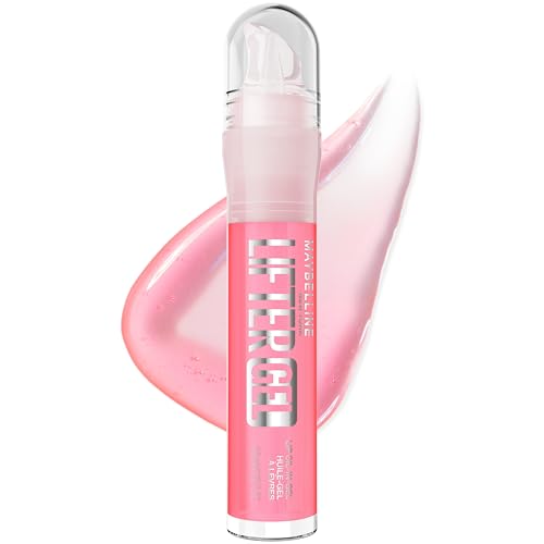 MAYBELLINE Lifter Oil-in-Gel Lip Gloss for Glassy Bouncy Shine Hydrating Tinted Lip Balm and Moisturizer with Hyaluronic Acid and Passionfruit Oil Sugar Spritz (Sheer Hot Pink)