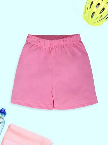 Image of KiddoPanti Girls Cycling Shorts Pack of 3 | Soft & Stretchy Cotton Spandex | Comfortable Fit with Elastic Waistband | Solid Colors Half Tights for Girls Inners