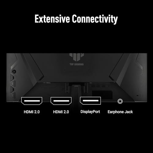 Image of ASUS TUF Gaming 24 inch FHD Monitor, 240Hz, 0.3ms, Fast IPS, G-SYNC Compatible, FreeSync Premium, Extreme Low Motion Blur Sync, 99% sRGB, DisplayPort& 2 x HDMI, Tilt Adjustment, Gaming AI, Black
