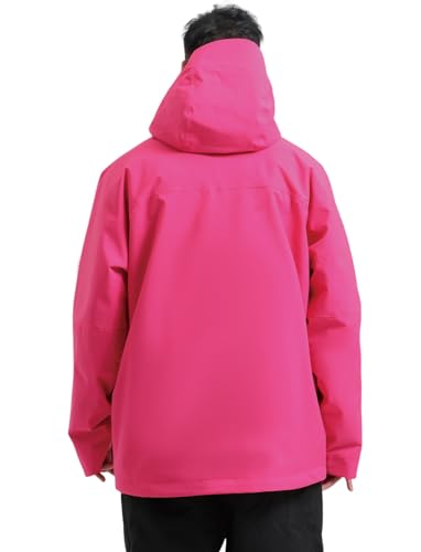 Image of GSOU SNOW Snowboard Jacket Mens Womens Ski Jacket Baggy Snow Hoodie Coat | 15K Waterproof,10K Breathable,Insulated Windproof,7 Pocket,Underarm Vents,Drawcord Hem,Snowboarding Skiing Snowsports