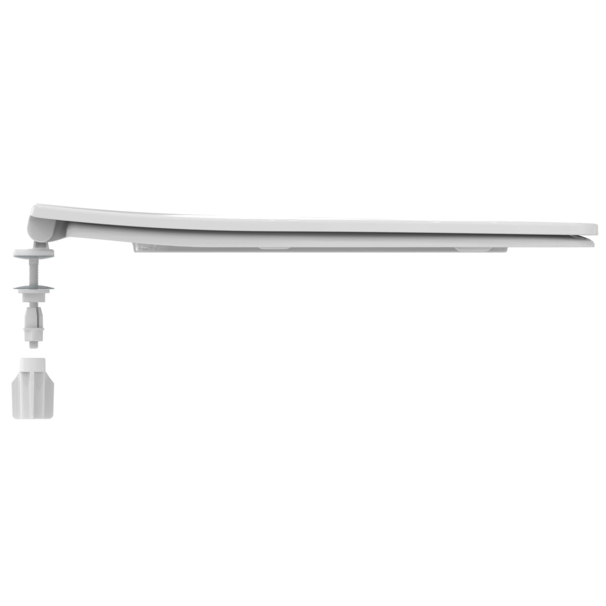 Ideal Standard - Eurovit, Copriwater universale originale con chiusura normale, Sedile WC ovale sottile a sandwich, Tavoletta wc con fissaggio inferiore regolabile, Duroplast, E131601, Bianco