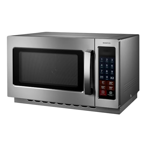 Infiniton Microondas profesional MPW-34AFF, 34L, 100 Programas, Acabado interior y exterior Inox, Panel digital, apertura puerta a izquierdas