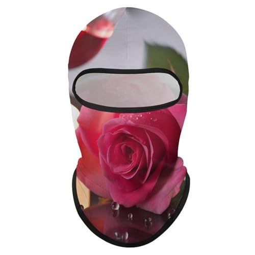 Balaclava Romántica con Diseño de Rosa para Hombre y Mujer, Máscara Facial con Protección Solar, Transpirable y de Cabeza Completa para Senderismo, Ciclismo, Carreras y Conducción miniatura 7