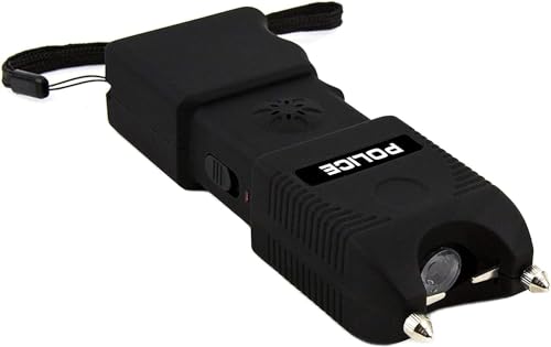 POLICE Stun Gun TW10 - Heavy Duty with LED Flashlight Siren Alarm - Matt Black - Thumbnail 5