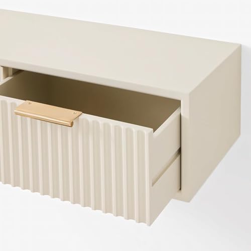 Image of ONIJA Wooden 2 Door & 2 Drawer Wall Mounted Kitchen Cabinet for Home Office | Multi-Purpose Cabinet with Storage for Kitchen | Premium HDMR Wood | Color:- White | Assembly-DIY (Do-It-Yourself)