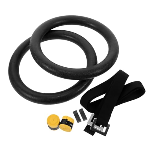 Anillas para gimnasia Happyyami negras ABS miniatura 1